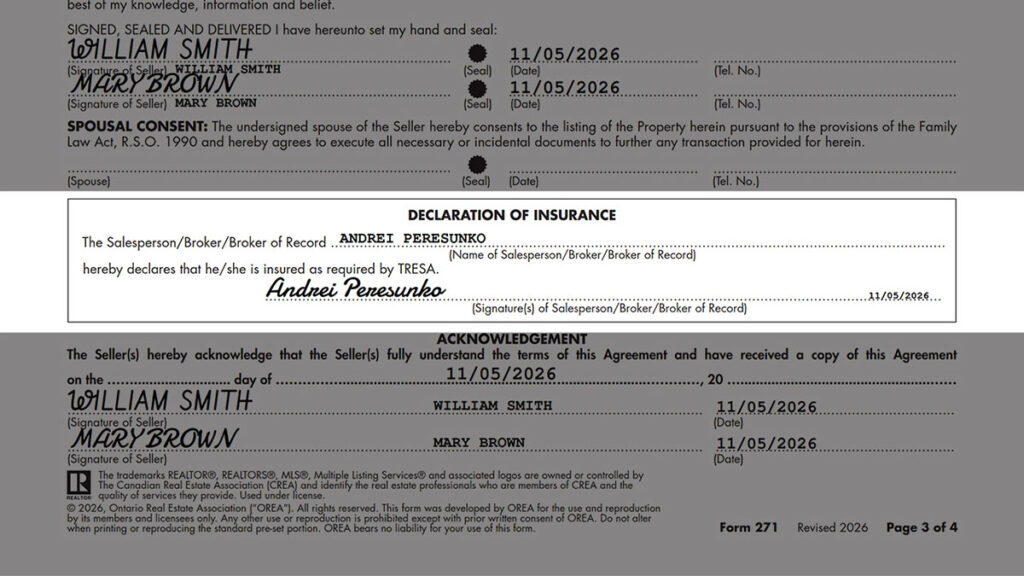 Listing Agreement - Seller Designated Representation Agreement
